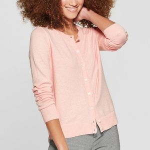 Crewneck cardigan- light pink